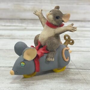 SILVESTRI DEAN GRIFF & FLOYD CHARMING TAILS MY NEW TOY MOUSE FIGURINE CHRISTMAS
